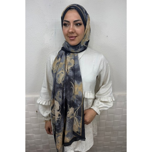 Desenli Bambu Şal 036G